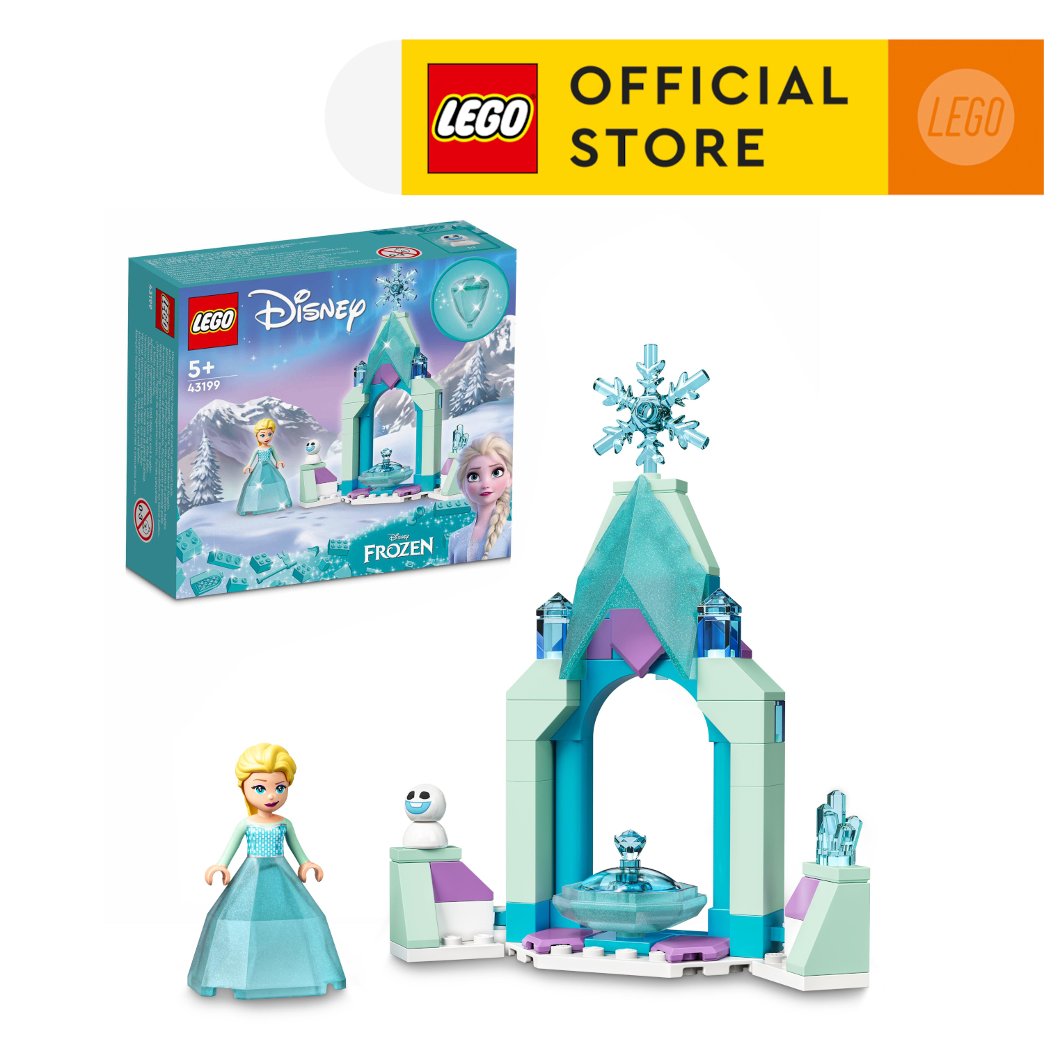 LEGO ǀ Disney Elsa’s Castle Courtyard 43199 Building Kit (53 Pieces) Building Blocks For Kids Construction Toys Disney Toys Disney Princess Toys Kids Toys