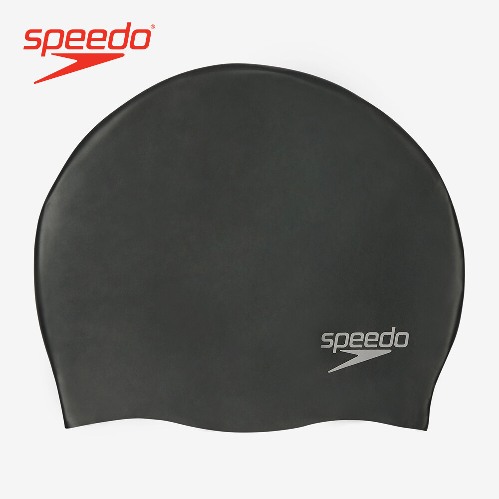 Speedo Adult Unisex's Fitness Swim Caps Plain Moulded - Black - 8-709849097